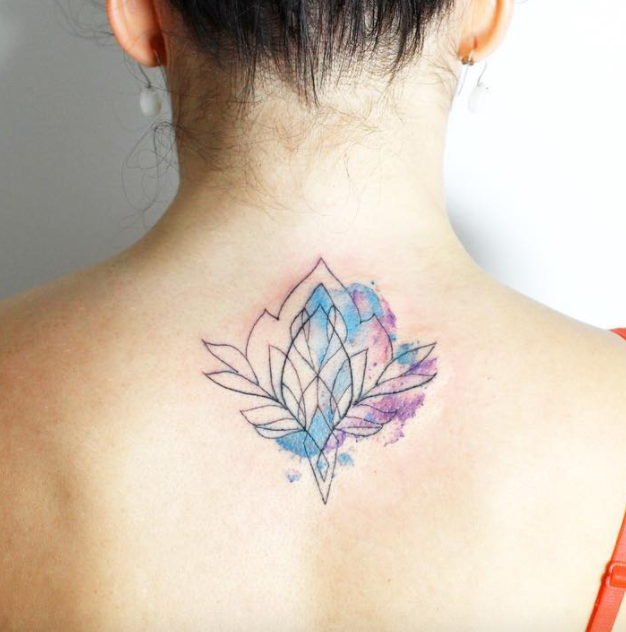 626x632 Watercolor Lotus Tattoo - Watercolor Lotus Tattoo