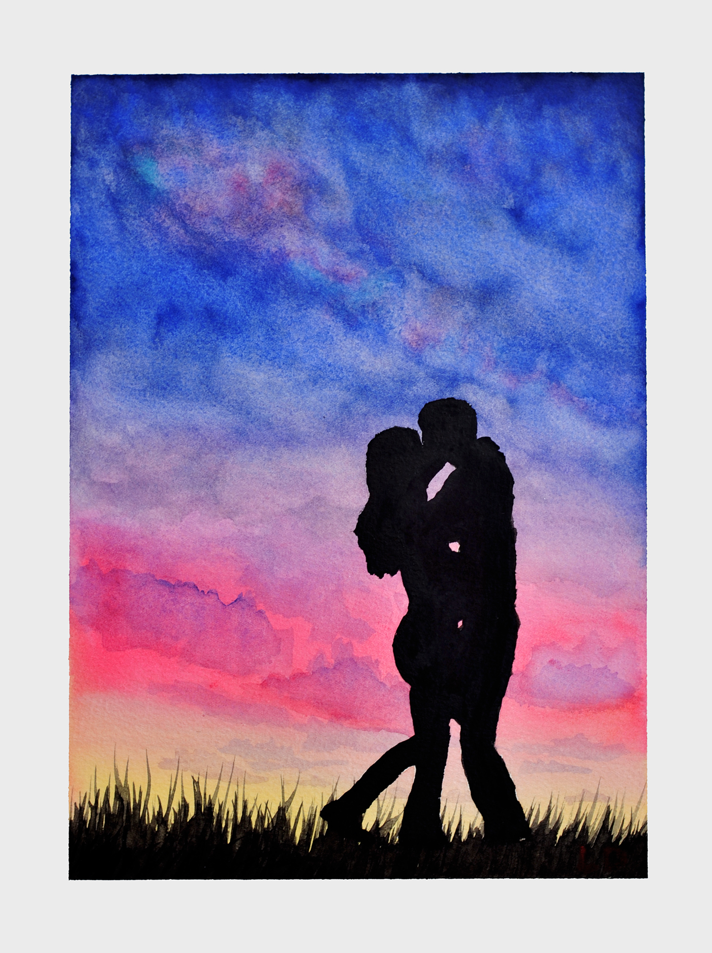 1401x1877 Love, Until The End Of The Watercolor Painting Leone D - Watercolor Love