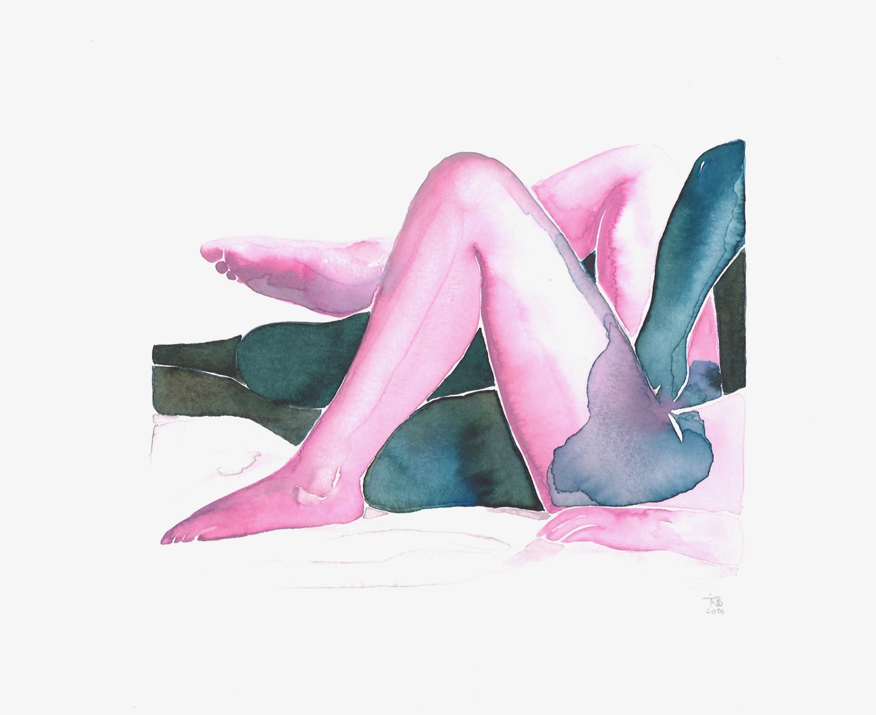1280x1045 Make Love - Watercolor Love