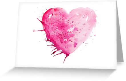 441x283 Watercolour Watercolor Love Heart Valentines Anniversary Wedding - Watercolor Love