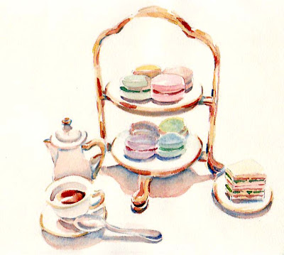 400x359 Paris Breakfasts Bonjour Macarons! - Watercolor Macaron