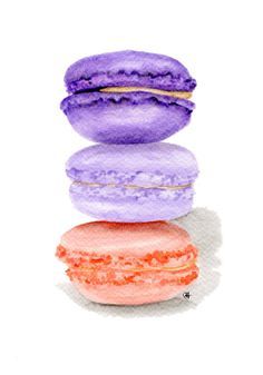 236x337 Watercolor French Macaron - Watercolor Macaron