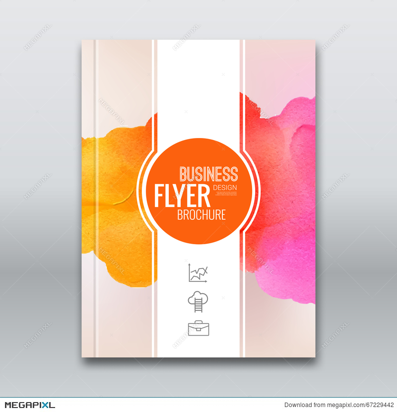 800x830 Colorful Business Background Watercolor Stain Design. Cover - Watercolor Magazine Free Download