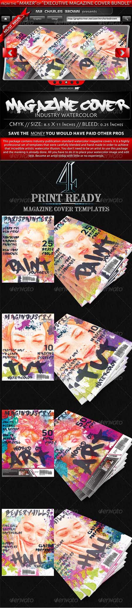 450x2073 Graphicriver - Watercolor Magazine Free Download