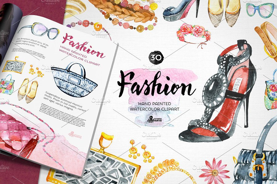 900x599 Collection Of 14 Free Fashioning Clipart Watercolor. Download On - Watercolor Magazine Free Download