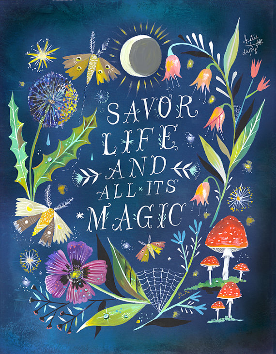 570x730 Night Magic Vertical Print - Watercolor Magic