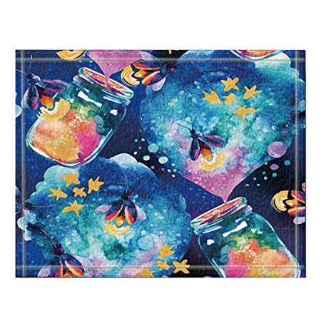 450x450 Kotom Abstract Fairy Tale Decor Bathroom Mat, Magic Bottle And - Watercolor Magic