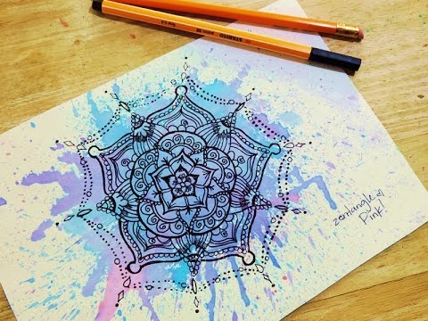 480x360 Speed Drawing Fantasy Watercolor Mandala - Watercolor Mandala