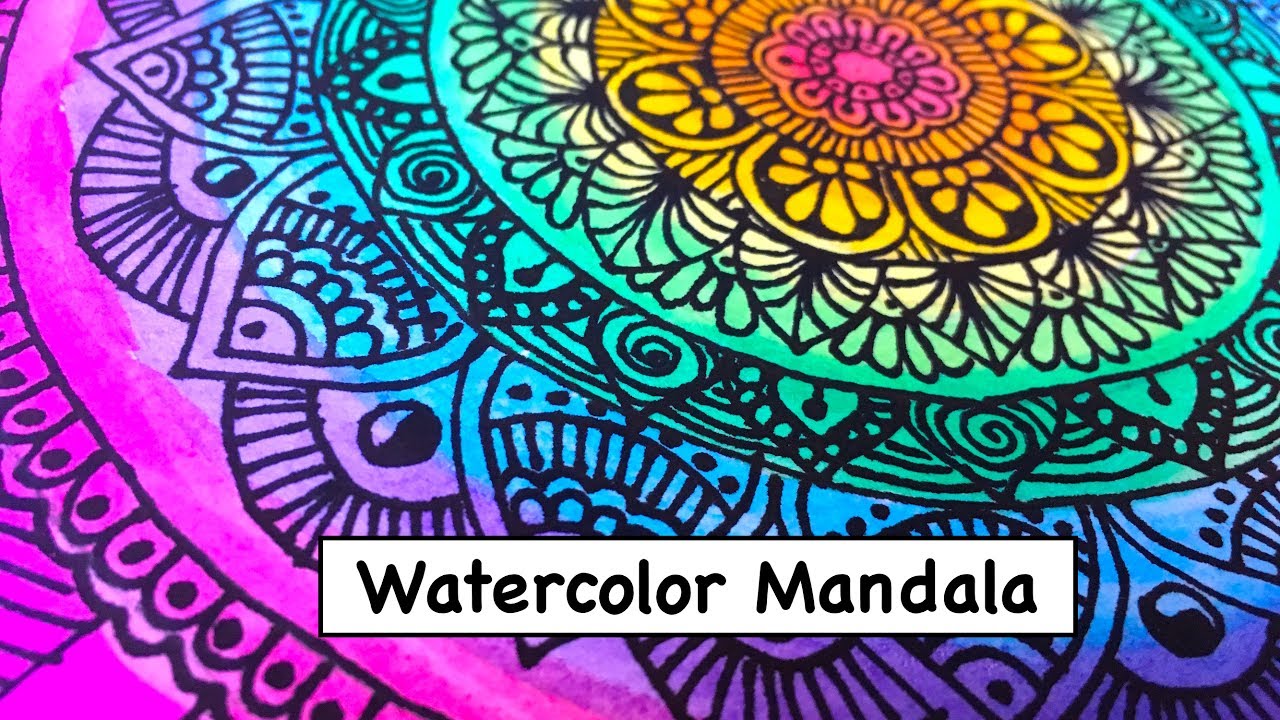 1280x720 Watercolor Mandala Art Drawing 2 - Watercolor Mandala
