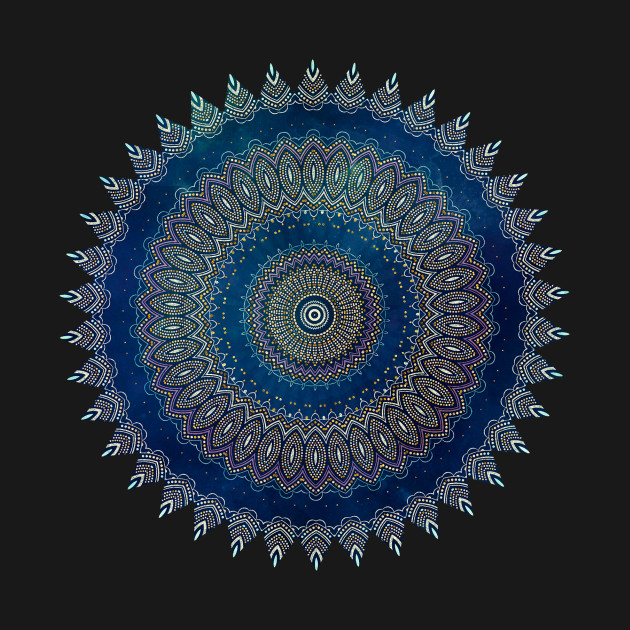 630x630 Watercolor Mandala Dark Blue - Watercolor Mandala
