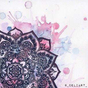 306x306 Watercolour Mandala Would Love A Back Tattoo Similar. Maybe With - Watercolor Mandala