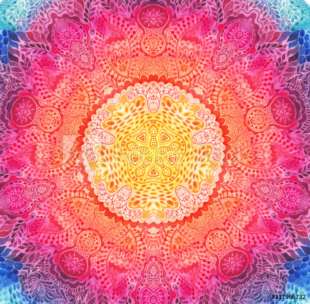 1000x980 Photo Amp Art Print Watercolor Mandala. Decor For Your Design - Watercolor Mandala Art