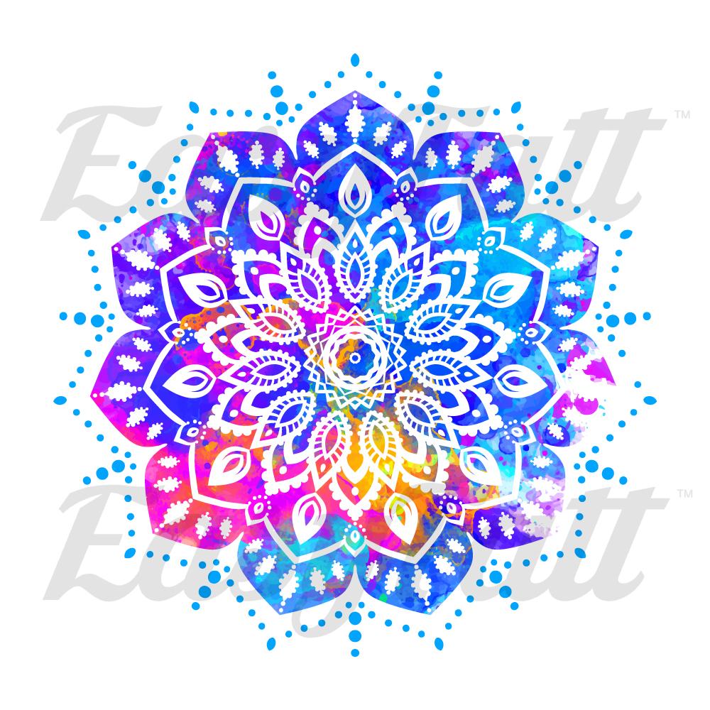 1000x1000 Temporary Tattoos By Easytatt, Watercolour Mandala Temporary And - Watercolor Mandala Art