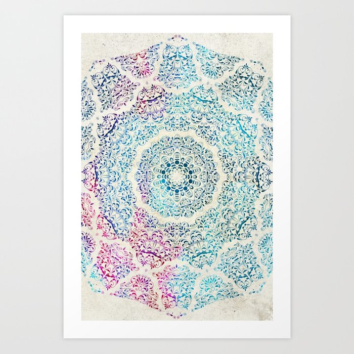 700x700 Watercolor Mandala Art Print By Ixrid Society6 - Watercolor Mandala Art