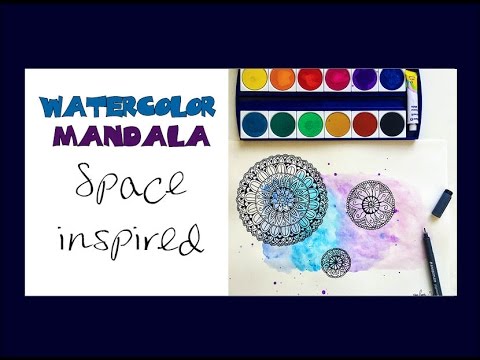 480x360 Watercolor Mandala Art L Space Inspired - Watercolor Mandala Art