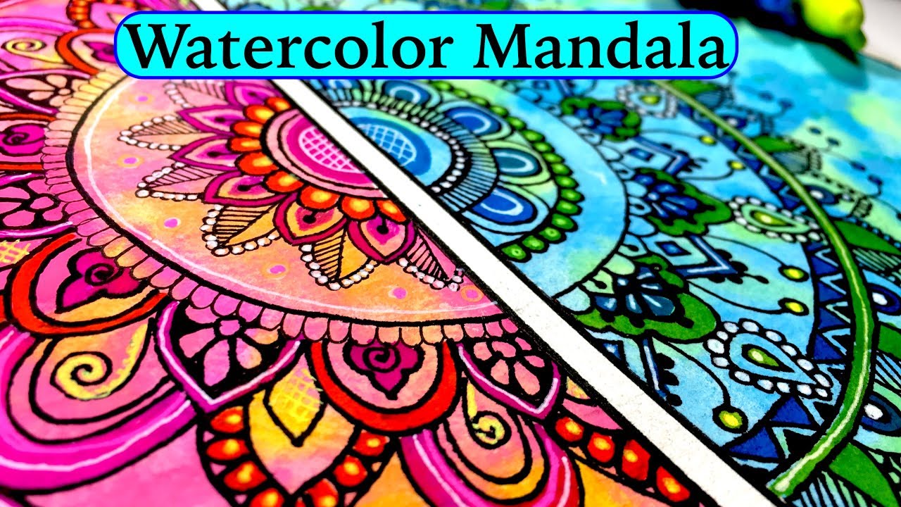 1280x720 Watercolor Mandala Art Drawing 1 - Watercolor Mandala Art
