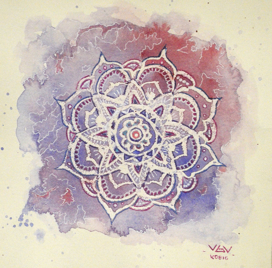 900x887 Watercolor Mandala By Vstonem4 - Watercolor Mandala Art