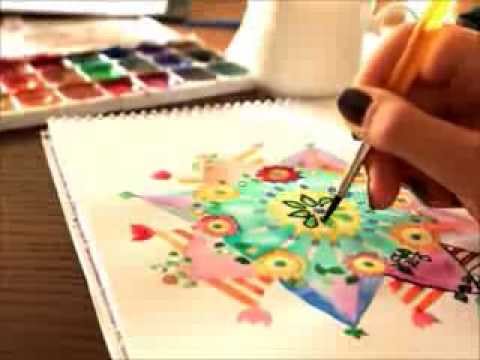 480x360 Watercolor Mandala In Process - Watercolor Mandala Art