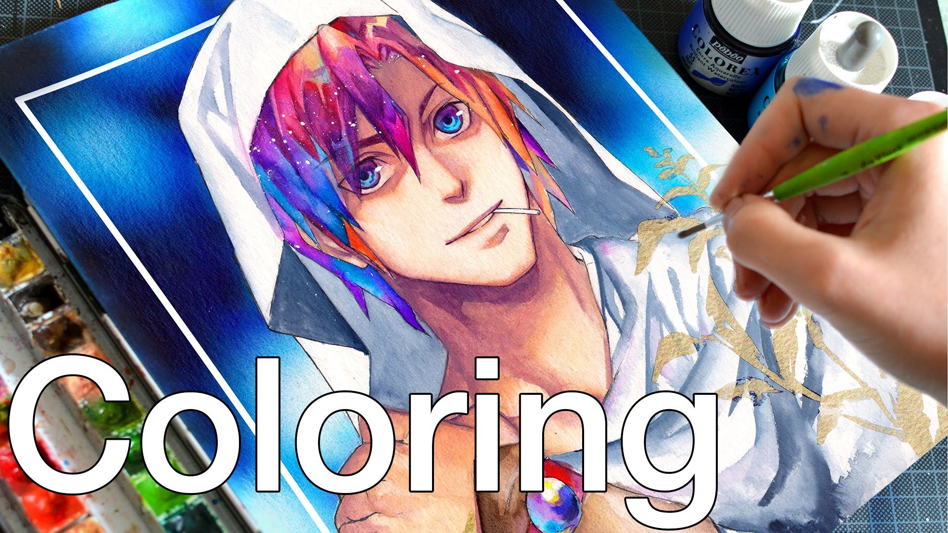 1920x1080 Manga Coloring With Colorexwatercolor - Watercolor Manga