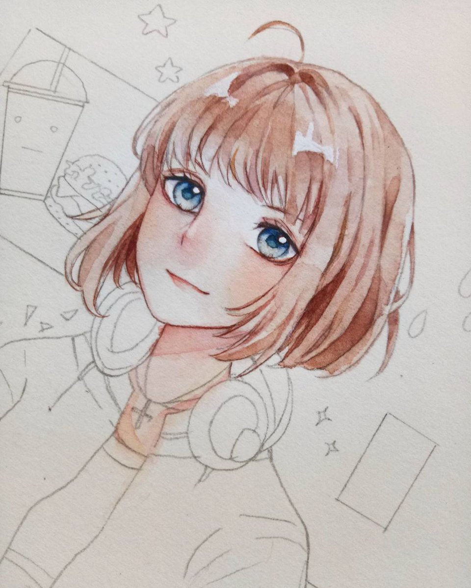 960x1200 Mocha On Twitter Hello Everyone - Watercolor Manga