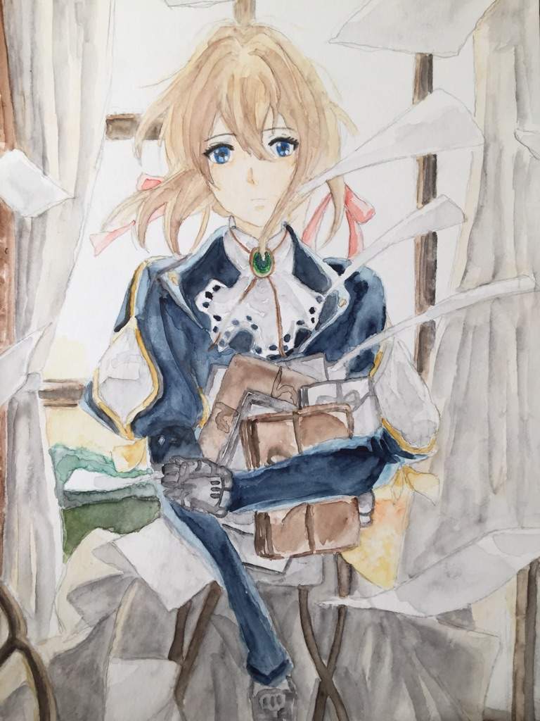 768x1024 Violet Evergardenfanartwatercolor Anime Amino - Watercolor Manga