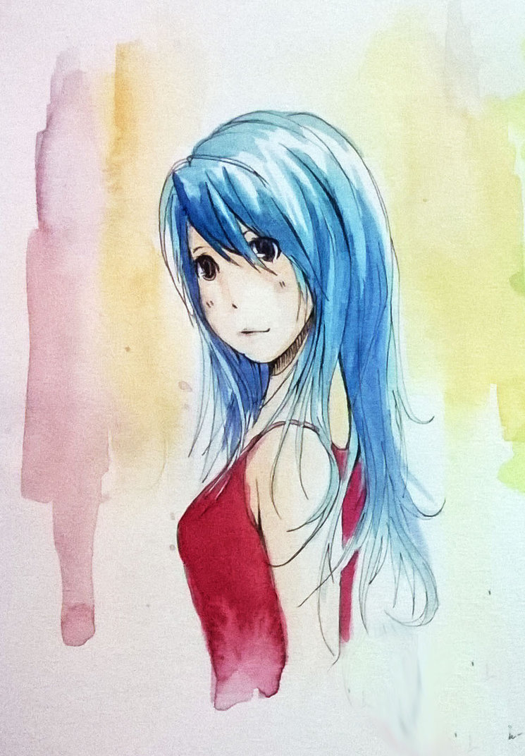 745x1072 Watercolor Manga Sketch By Yxinn - Watercolor Manga