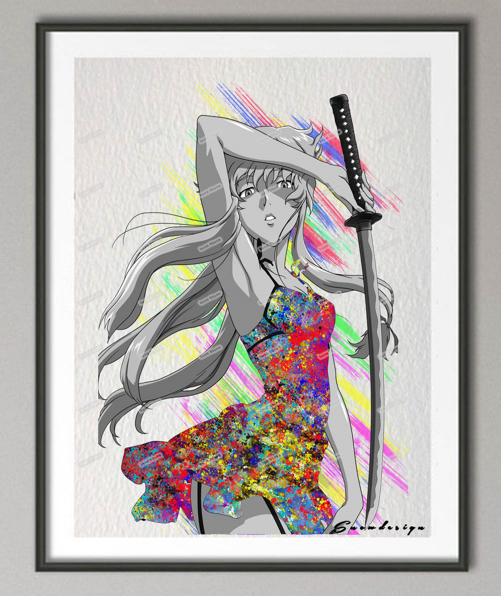 1000x1188 Buy Diy Original Watercolor Mirai Nikki Yuno - Watercolor Manga