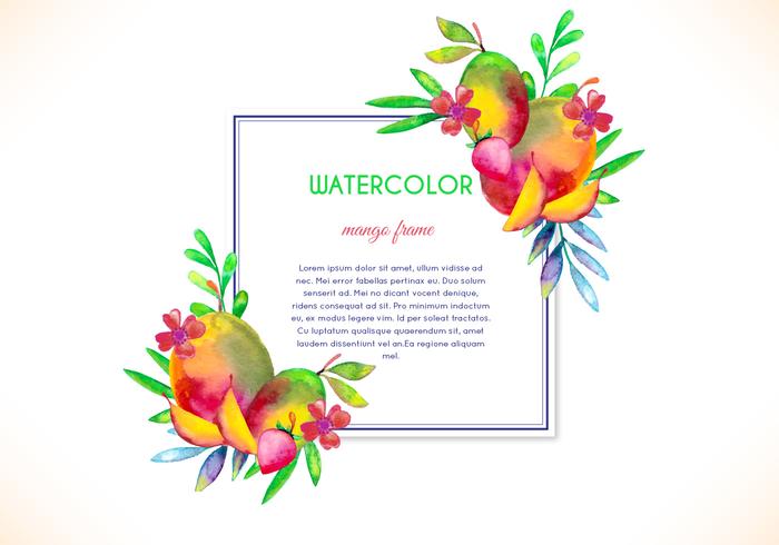 700x490 Free Vector Watercolor Mango Frame - Watercolor Mango