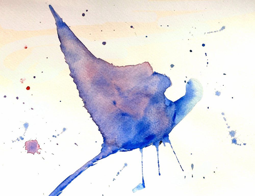 1000x767 Manta Ray Watercolor Tattoo Inspiration Tattoo - Watercolor Manta Ray