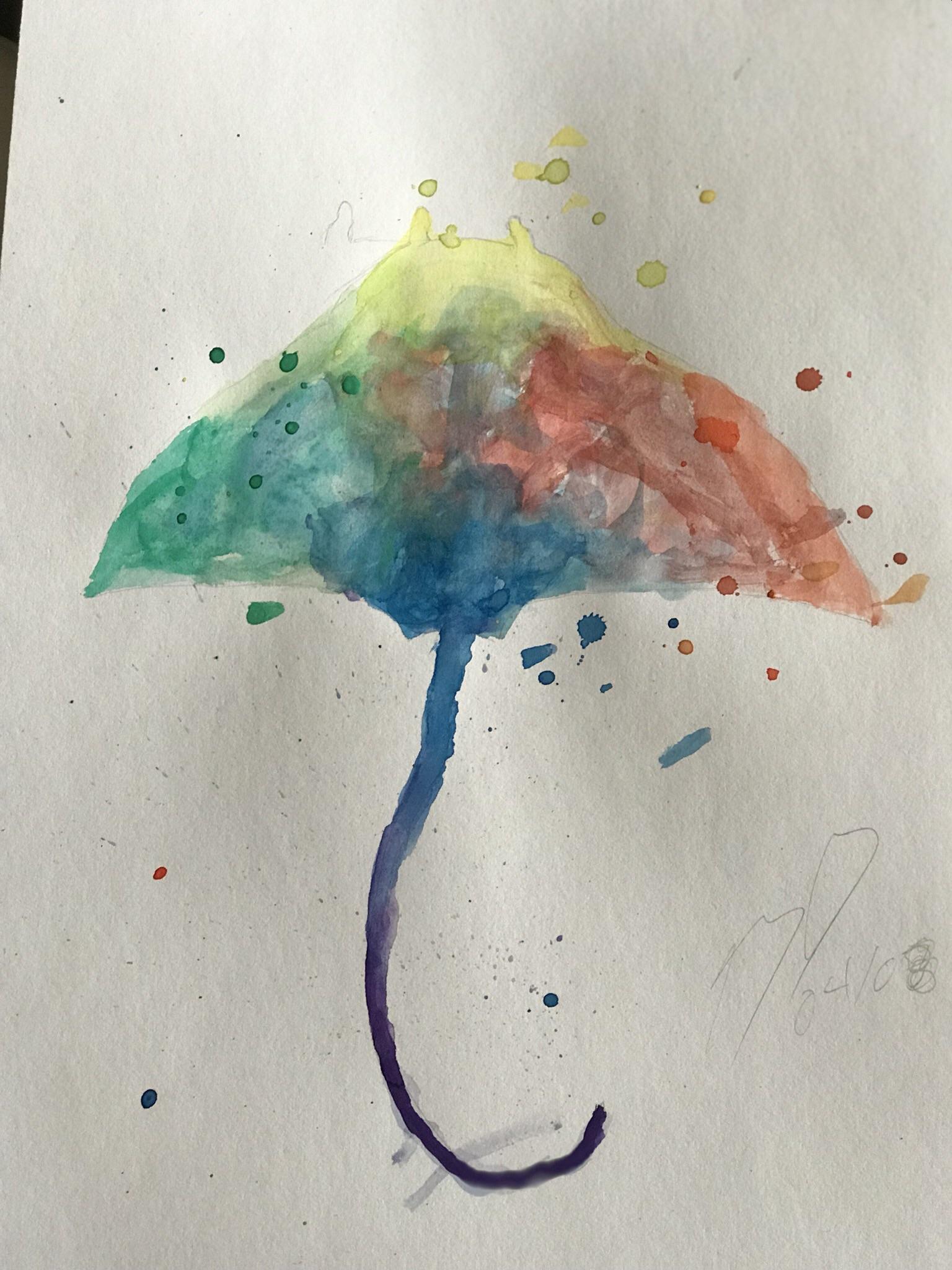 1536x2048 My Manta Ray... Or Umbrella, Whatever You Like. Watercolor - Watercolor Manta Ray