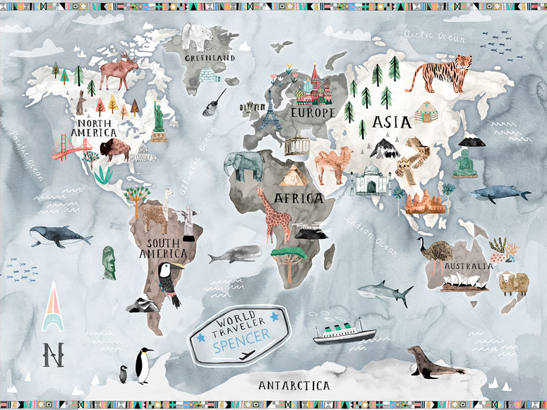 775x581 Watercolor Map - Watercolor Map