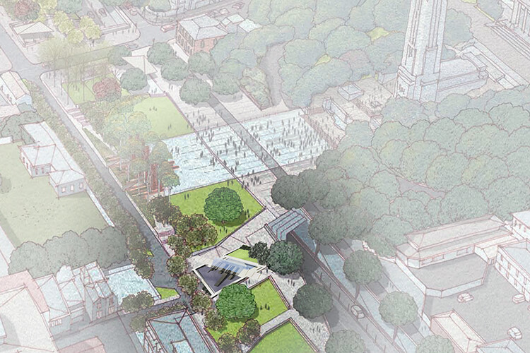 750x500 Vietnam War Memorial Watercolor Rendering - Watercolor Map Generator