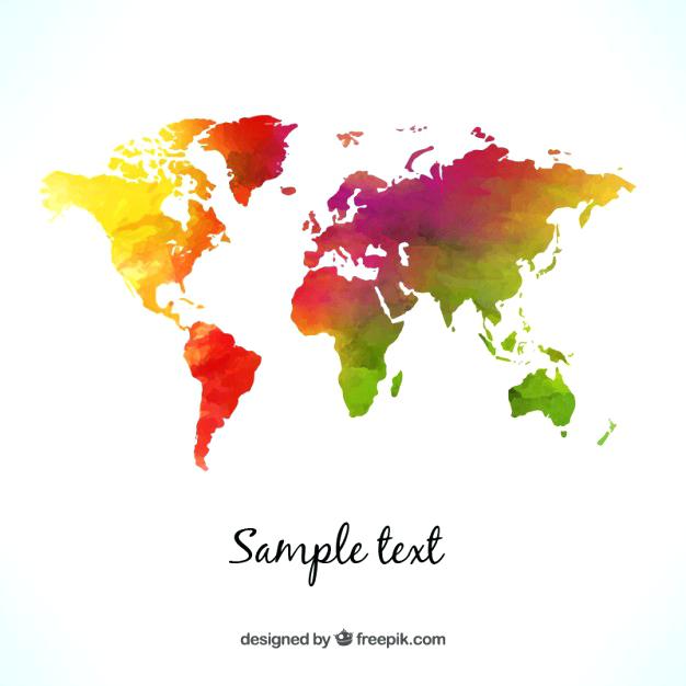 626x626 Water Color Map A Watercolor World Map Watercolor World Map - Watercolor Map Generator