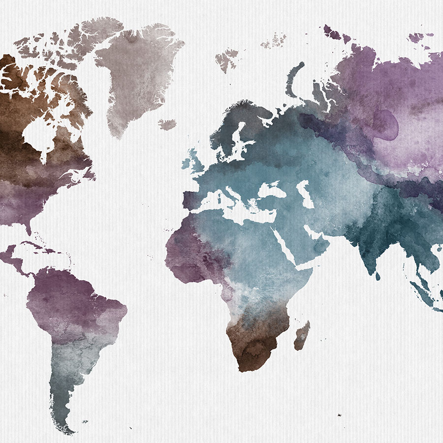 900x900 Watercolor World Map Poster Artprintsvicky - Watercolor Map Poster
