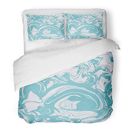 450x450 Sanchic Duvet Cover Set Watercolor Liquid Marble Abstract Oil Aqua - Watercolor Marble Effect