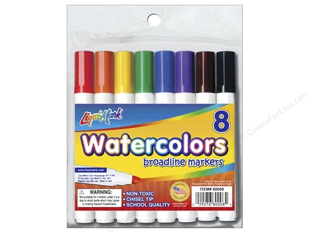 640x480 Liquimark Marker Set Broad Tip Watercolor Pouch8pc - Watercolor Markers