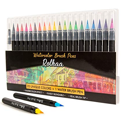 425x425 Rolhaa Watercolor Brush Pens - Watercolor Markers