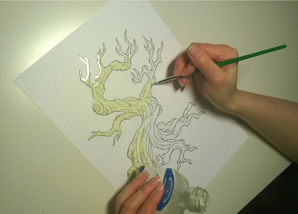 1024x734 Pe How To Use Masking Fluid By Agaave - Watercolor Mask