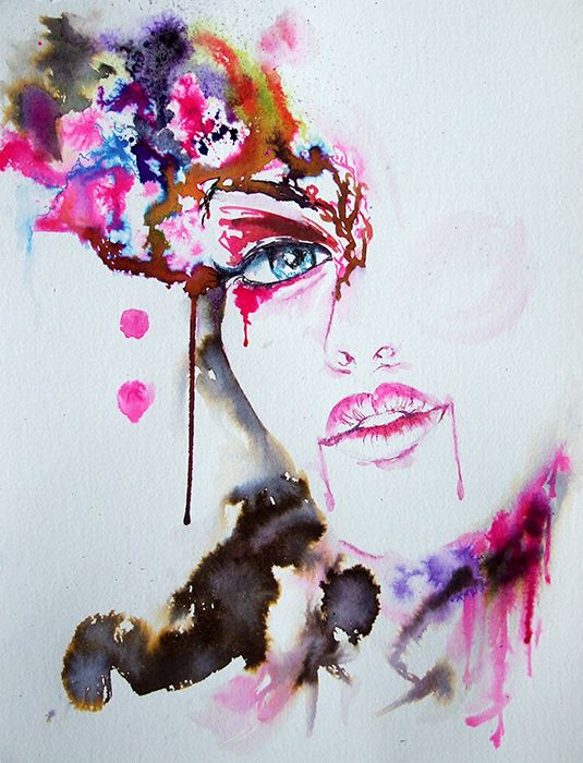 535x700 Venetian Mask Watercolour, 2014 - Watercolor Mask