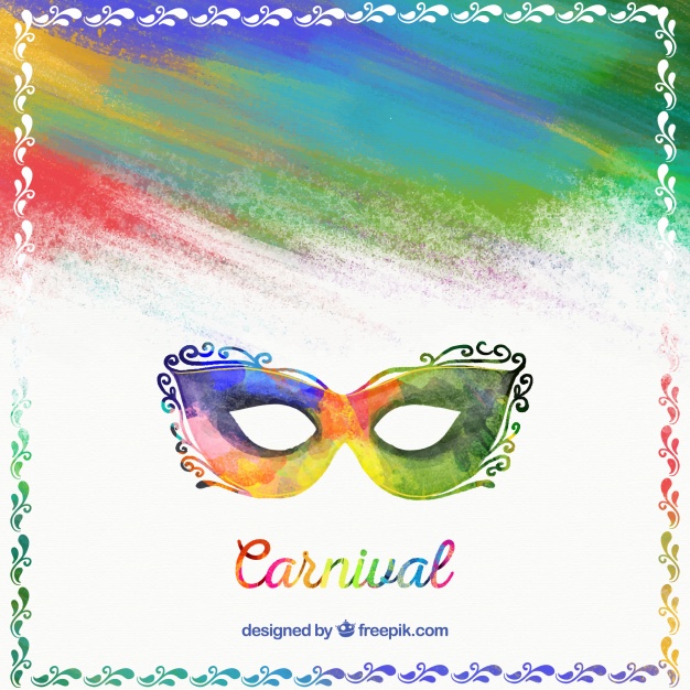 626x626 Watercolor Background With Colorful Mask Vector Free Download - Watercolor Mask