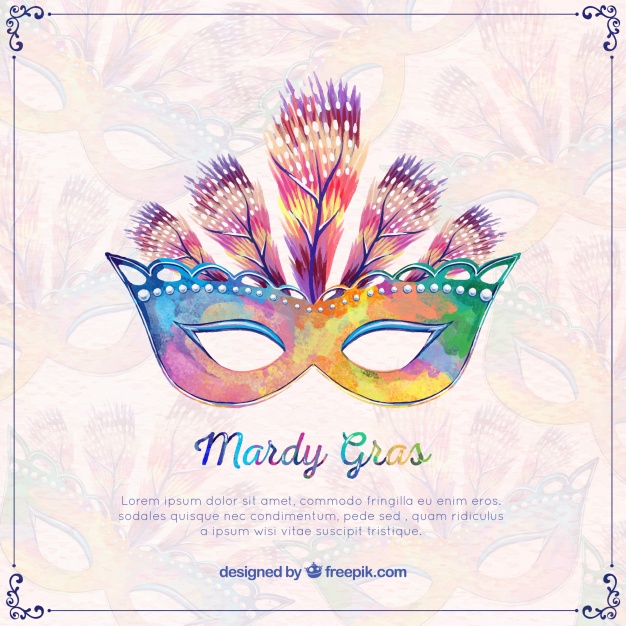 626x626 Background Of Pretty And Elegant Watercolor Mask Vector Free - Watercolor Mask