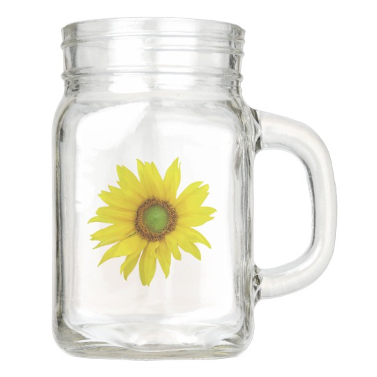 540x540 Sunflower Digital Watercolor Mason Jar - Watercolor Mason Jar