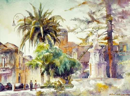 540x400 Must See Urban Watercolor Paintings From Different Artists - Watercolor Masterpiece