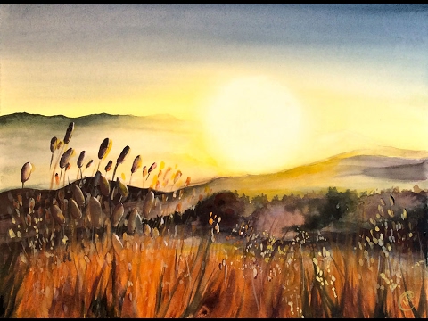 480x360 Watercolor Meadow Painting Demonstration - Watercolor Meadow