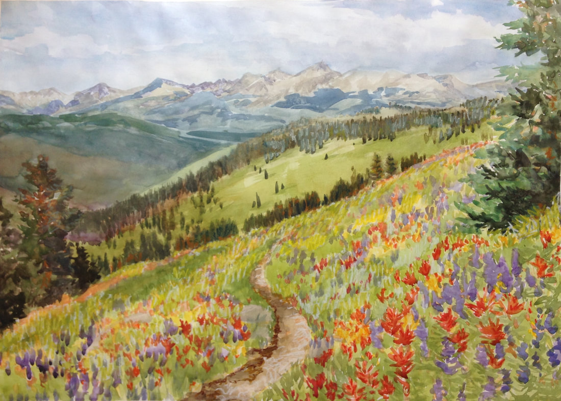 1100x787 Works In Watercolor - Watercolor Meadow
