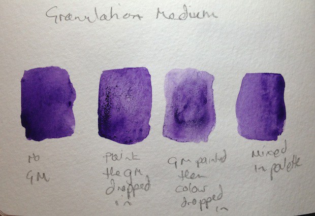 620x426 Experimenting With Granulation Medium - Watercolor Medium