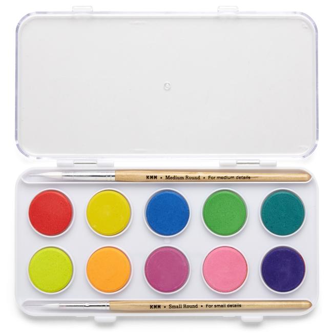 650x650 Neon Watercolor Set (Set Of 10) Kid Made Modern - Watercolor Medium