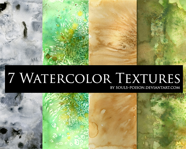 600x480 7 Watercolor Textures By Soulspoison - Watercolor Medium
