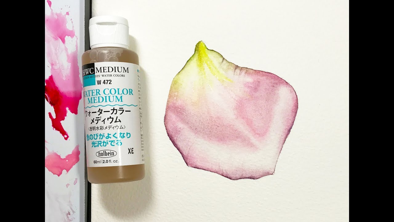 1280x720 Watercolor Rose Petal Painting With Watercolor Medium - Watercolor Medium