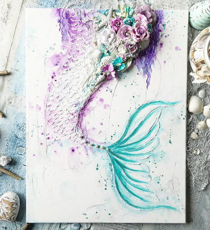 700x768 Instagram Top 10! In 2018 Canvas Ideas Mermaid - Watercolor Mermaid Tail